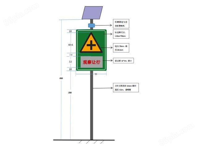 公路过村庄、学校安全智能电子标志系统(图2)