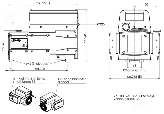 MD 4 VARIO select - 尺寸规格表